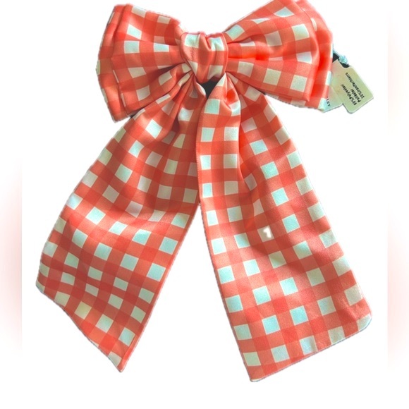 ❤️ ANTHROPOLOGIE | Gingham pattern hair bow with hidden clip - Picture 4 of 6